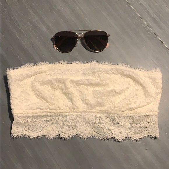 aerie Other - White Lacey Bandeau